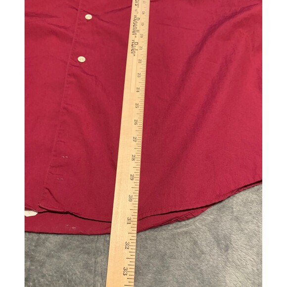 Payne Stewart Shirt Mens 16 1/2 32/33 Maroon Long Sleeve Button Up Classic - Picture 13 of 13